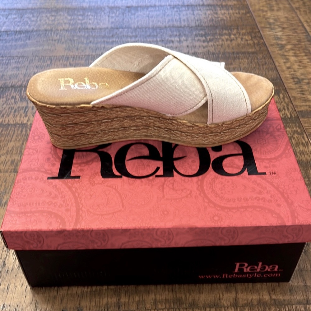 Wedge slide, bone, sz 9
